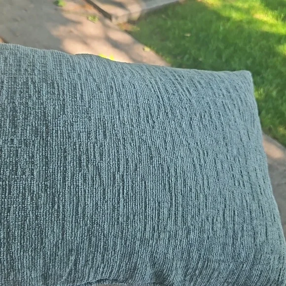 Pier 1 Textured Teal Throw Pillow - Picture 4 of 4